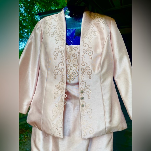 Vintage 2pc Long Dress and Coat Set Size 6 - Picture 5 of 17